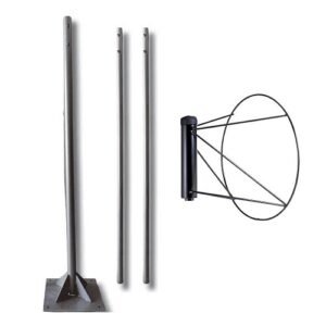 Supplier of 9 Meter Detachable Windsock Pole with 18 Inch Dia Frame in UAE